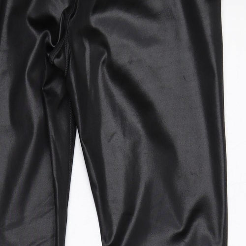 George Womens Black Polyester Carrot Leggings Size 12 L24.5 in - Faux Leather