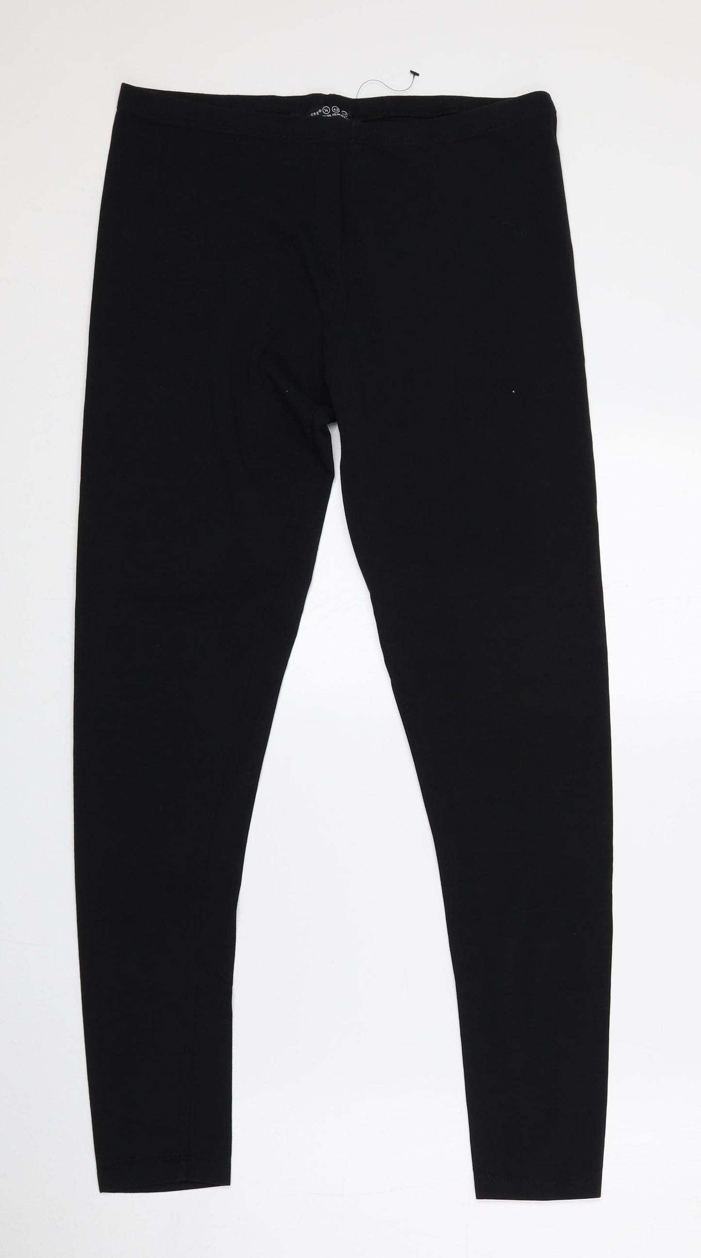 Atmosphere Womens Black Cotton Carrot Leggings Size 14 L27 in