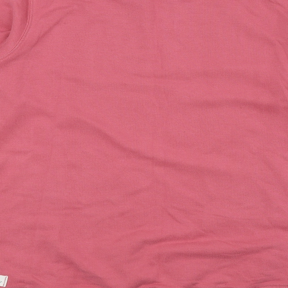 NEXT Womens Pink Crew Neck Cotton Pullover Jumper Size M - Love Heart