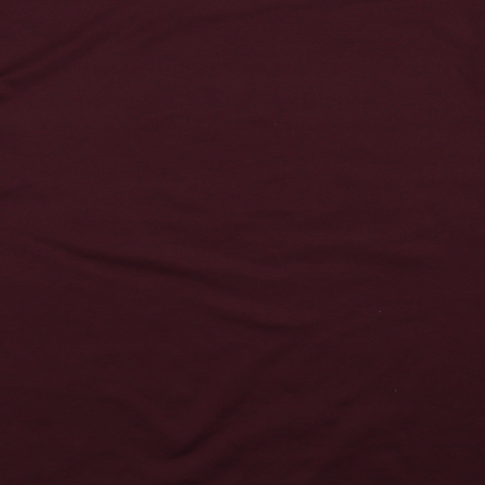 Preworn Womens Red Polyester Basic T-Shirt Size 18 Crew Neck - Size 18-20