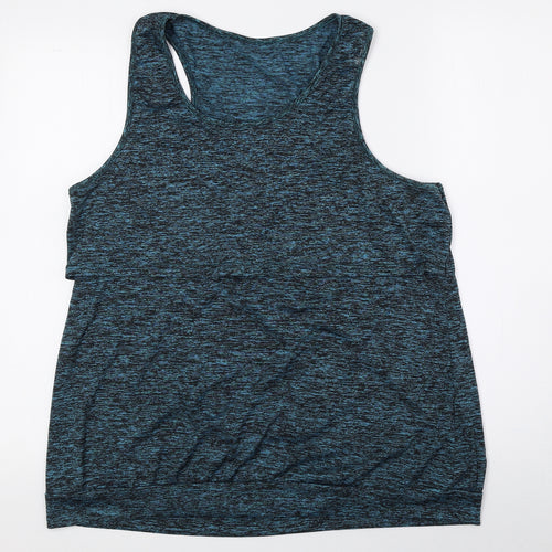 Preworn Womens Blue Polyester Basic Tank Size XL Crew Neck