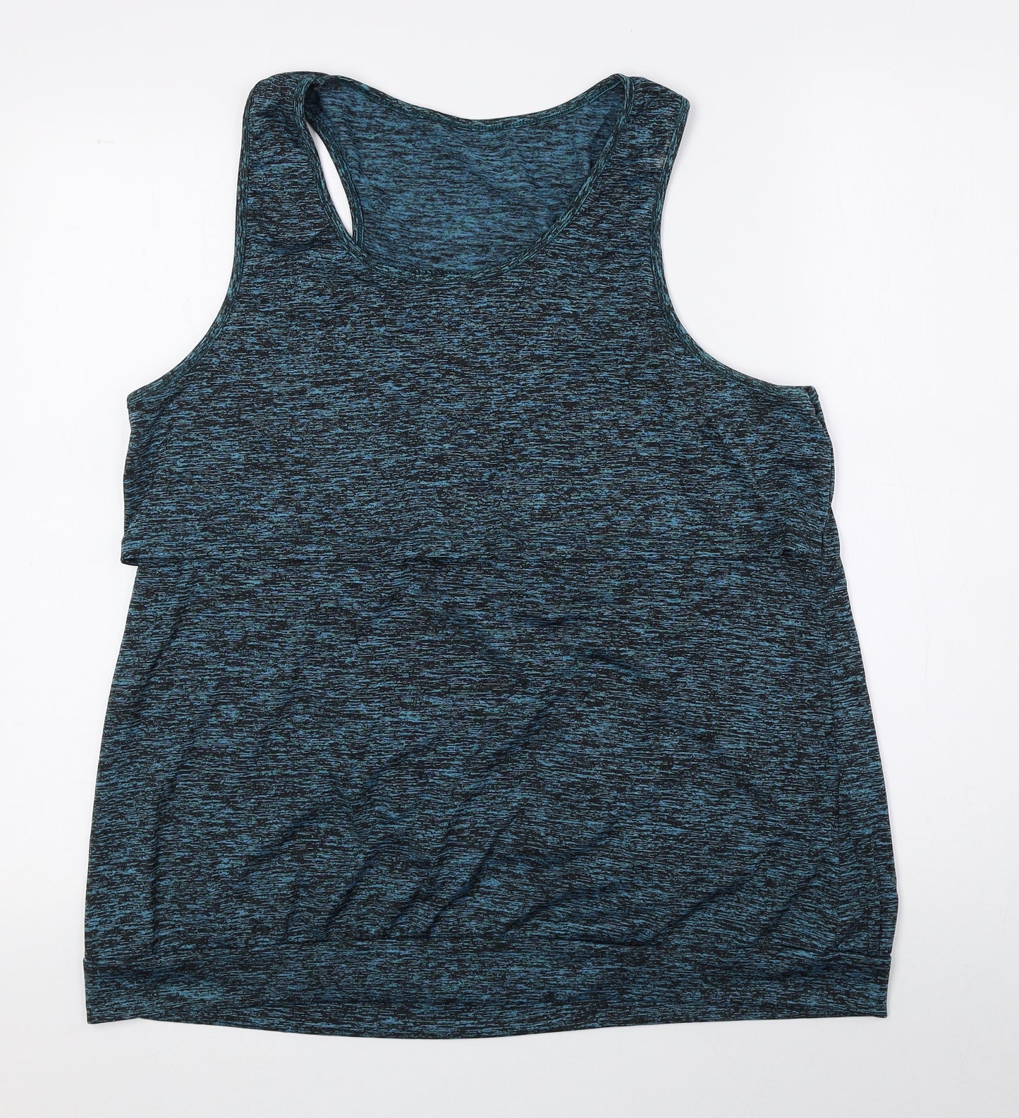 Preworn Womens Blue Polyester Basic Tank Size XL Crew Neck