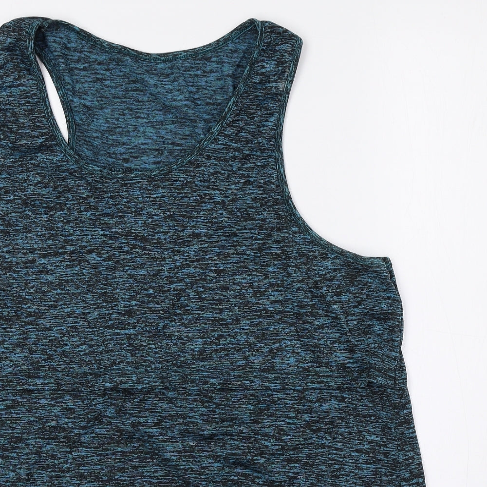 Preworn Womens Blue Polyester Basic Tank Size XL Crew Neck