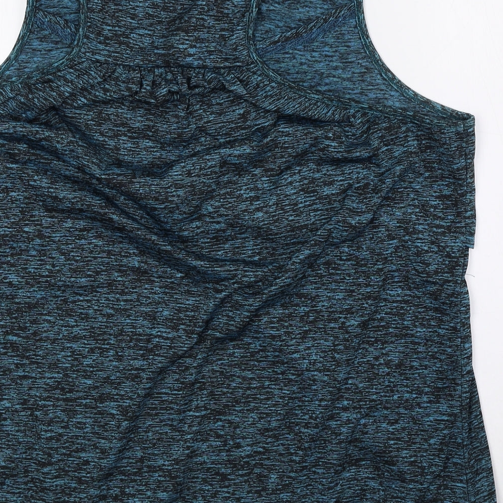 Preworn Womens Blue Polyester Basic Tank Size XL Crew Neck