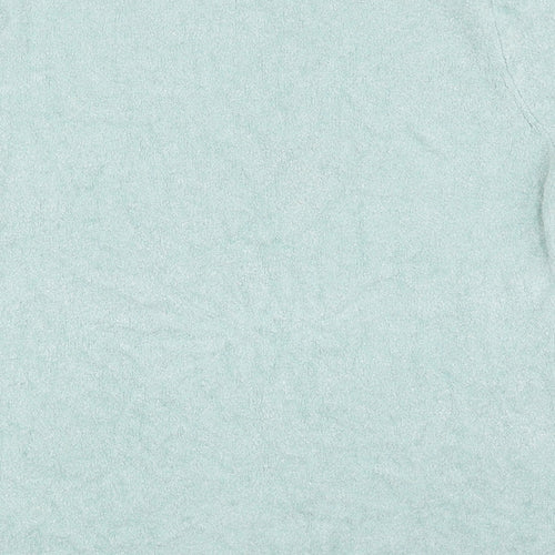 Oliver Bonas Womens Green Crew Neck Viscose Pullover Jumper Size 6 - Fuzzy Knit