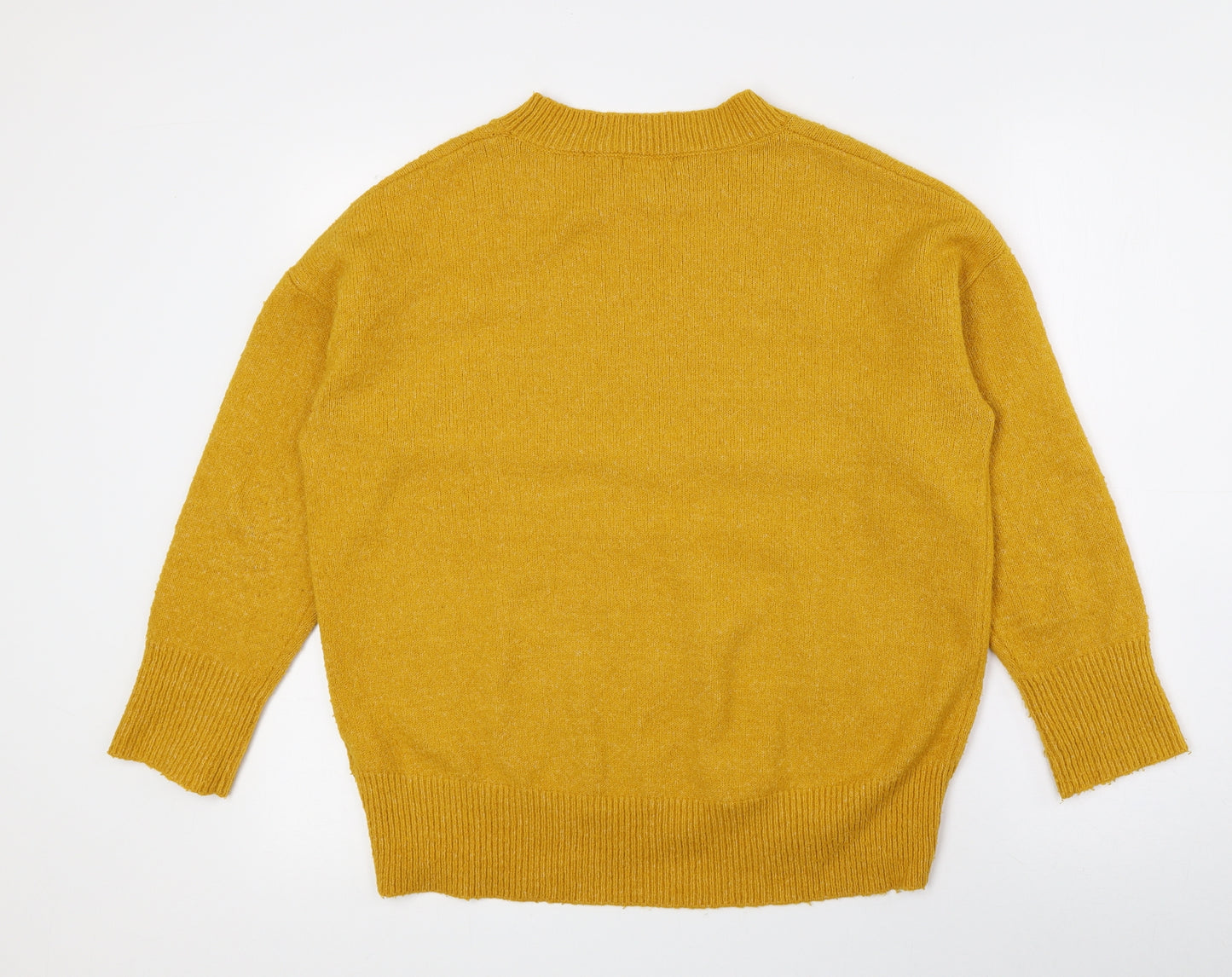 Primark Womens Yellow High Neck Acrylic Pullover Jumper Size M