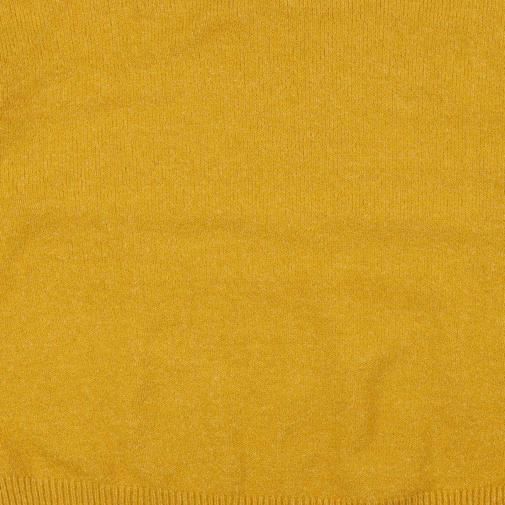 Primark Womens Yellow High Neck Acrylic Pullover Jumper Size M
