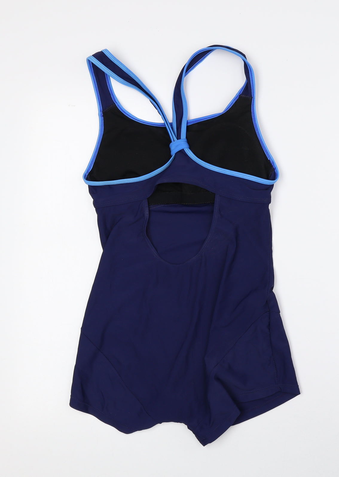 Dunnes Stores Womens Blue Striped Polyamide One Piece Size 10 - Padded Bra
