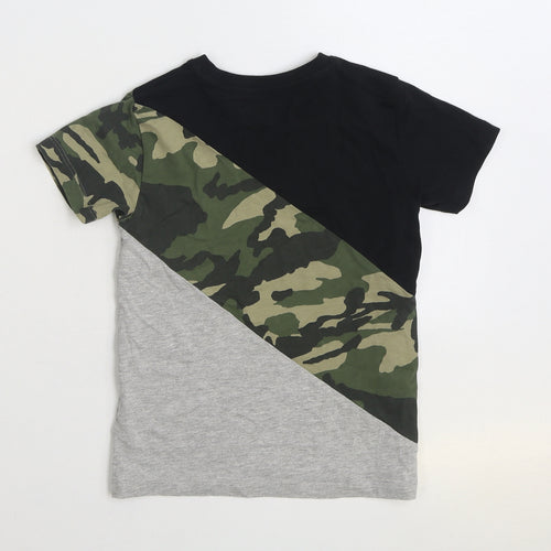 NEXT Boys Multicoloured Camouflage Cotton Basic T-Shirt Size 5-6 Years Round Neck Pullover