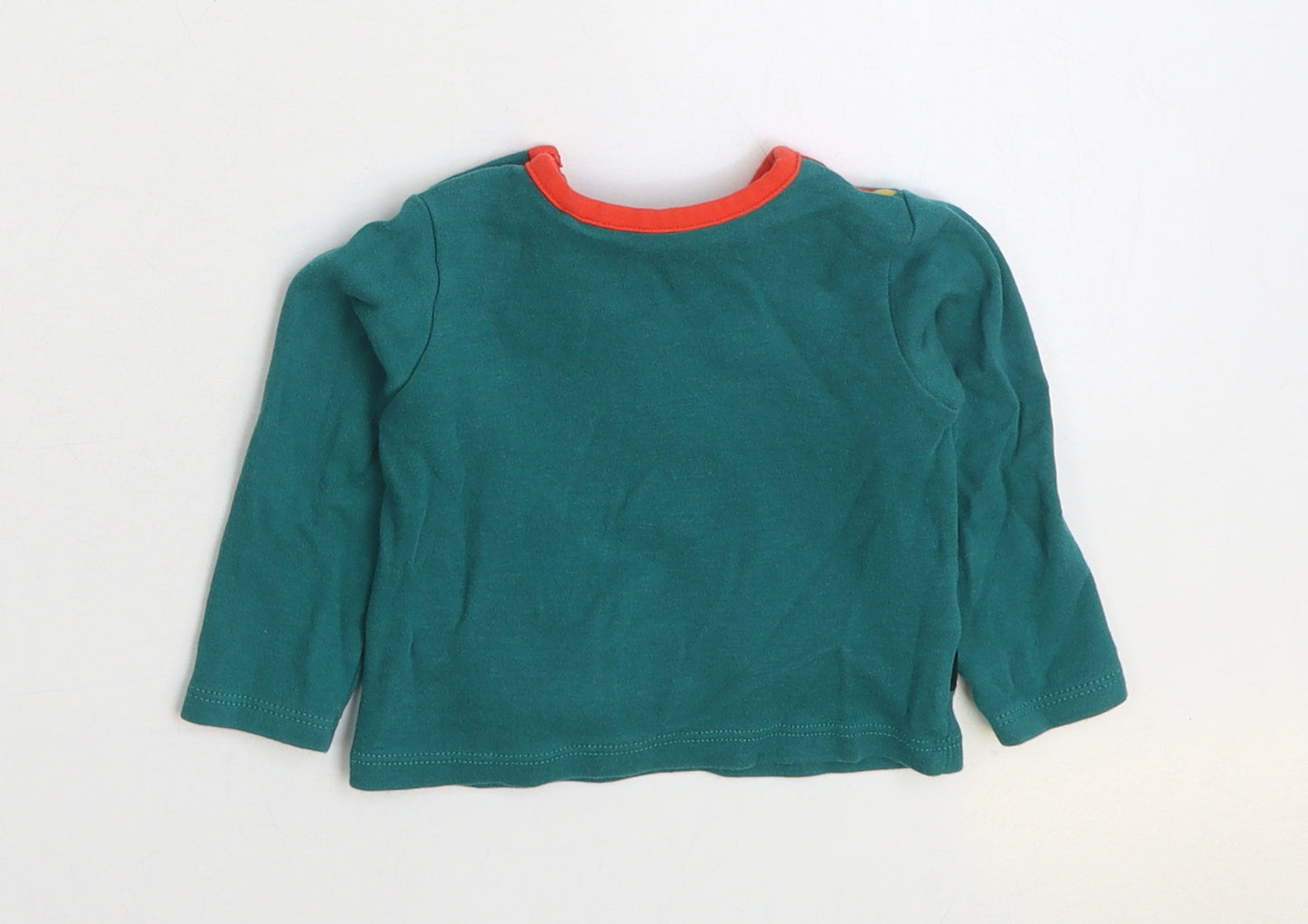 TU Baby Green 100% Cotton Basic T-Shirt Size 3-6 Months Round Neck Snap - Elf Christmas