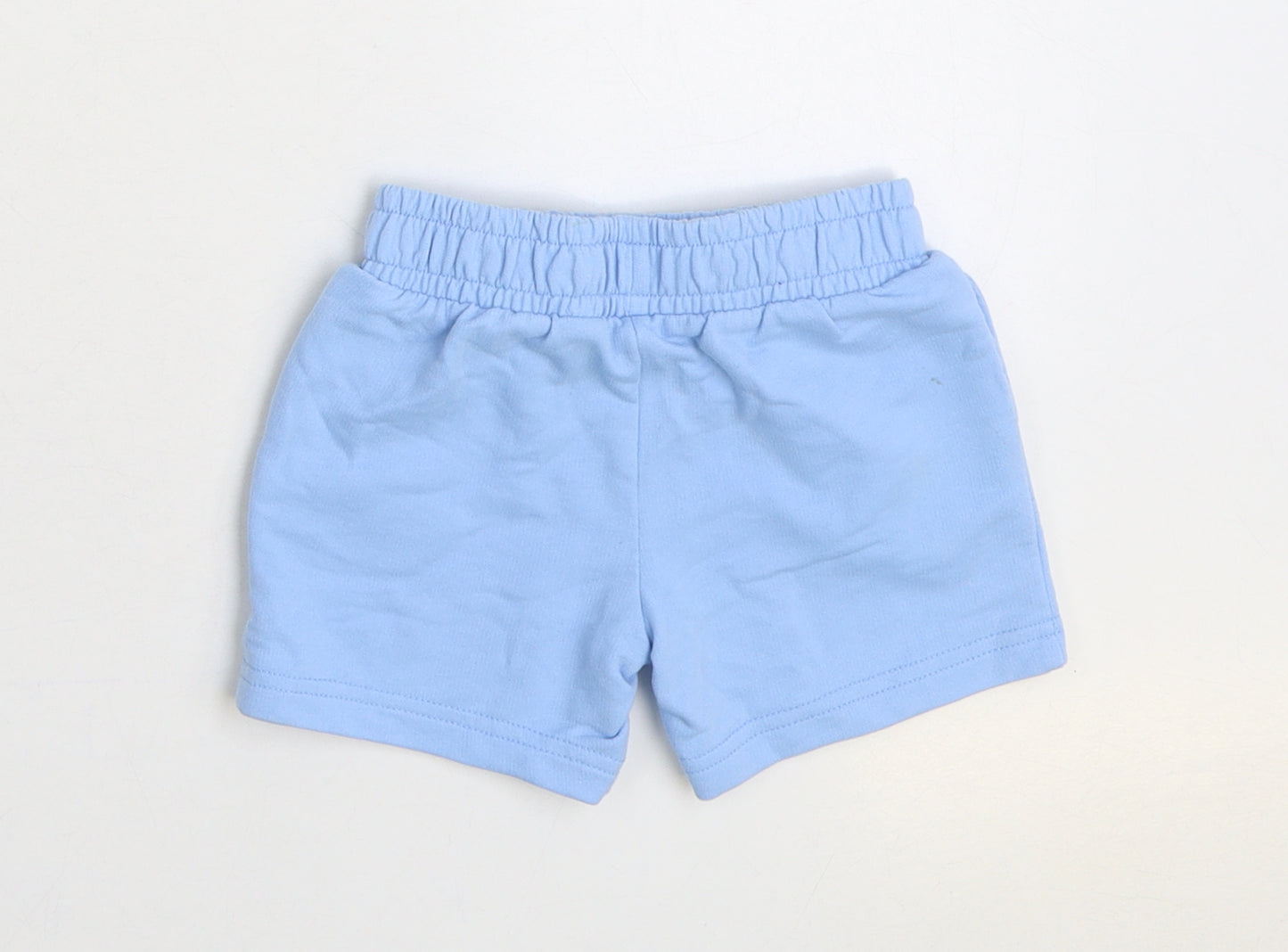 Dunnes Stores Boys Blue 100% Cotton Cropped Trousers Size 9-12 Months Drawstring