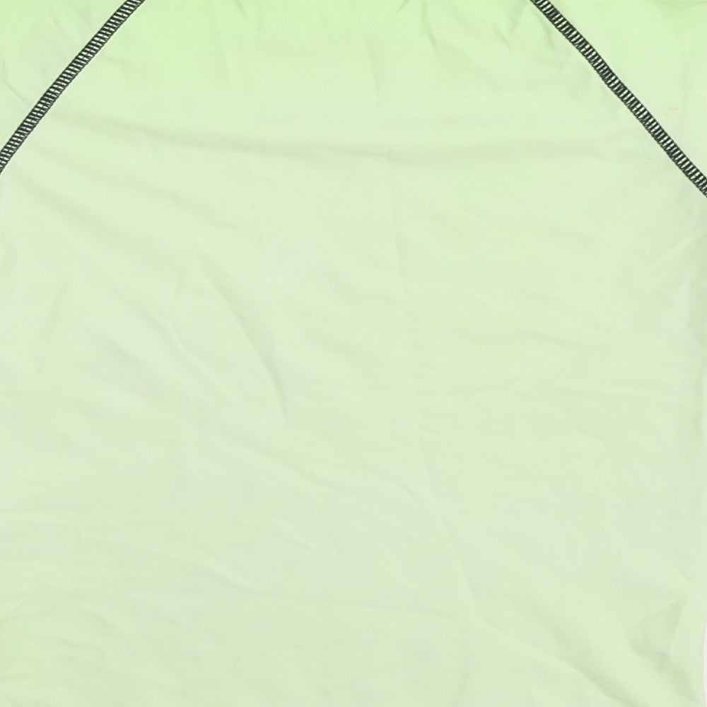 Matalan Boys Green Polyester Basic T-Shirt Size 4-5 Years Mock Neck Pullover - Rash guard