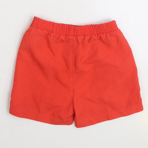 Slazenger Boys Red Polyester Sweat Shorts Size 3-4 Years Regular Drawstring - Swim Wear
