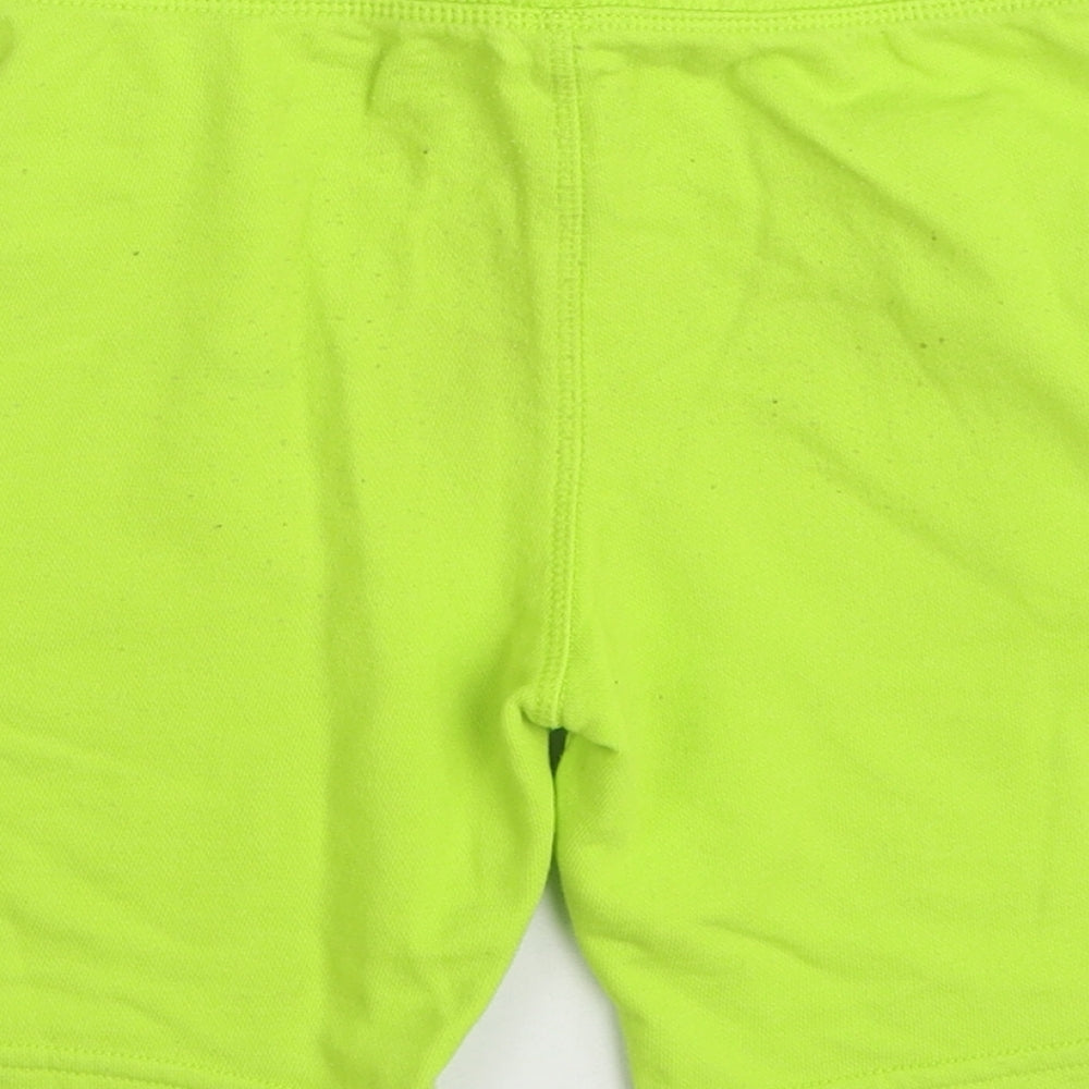 F&F Boys Green Cotton Sweat Shorts Size 6-7 Years Regular Drawstring