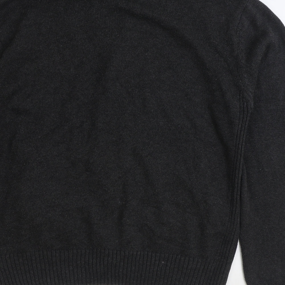 Cedar Wood State Mens Grey V-Neck Cotton Pullover Jumper Size XL