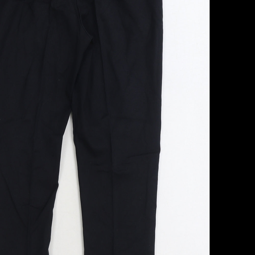 F&F Womens Black Polyester Trousers Size 14 L25 in Regular Zip