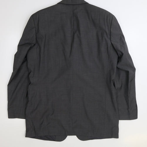 Lanificio Mens Grey Polyester Jacket Suit Jacket Size 42