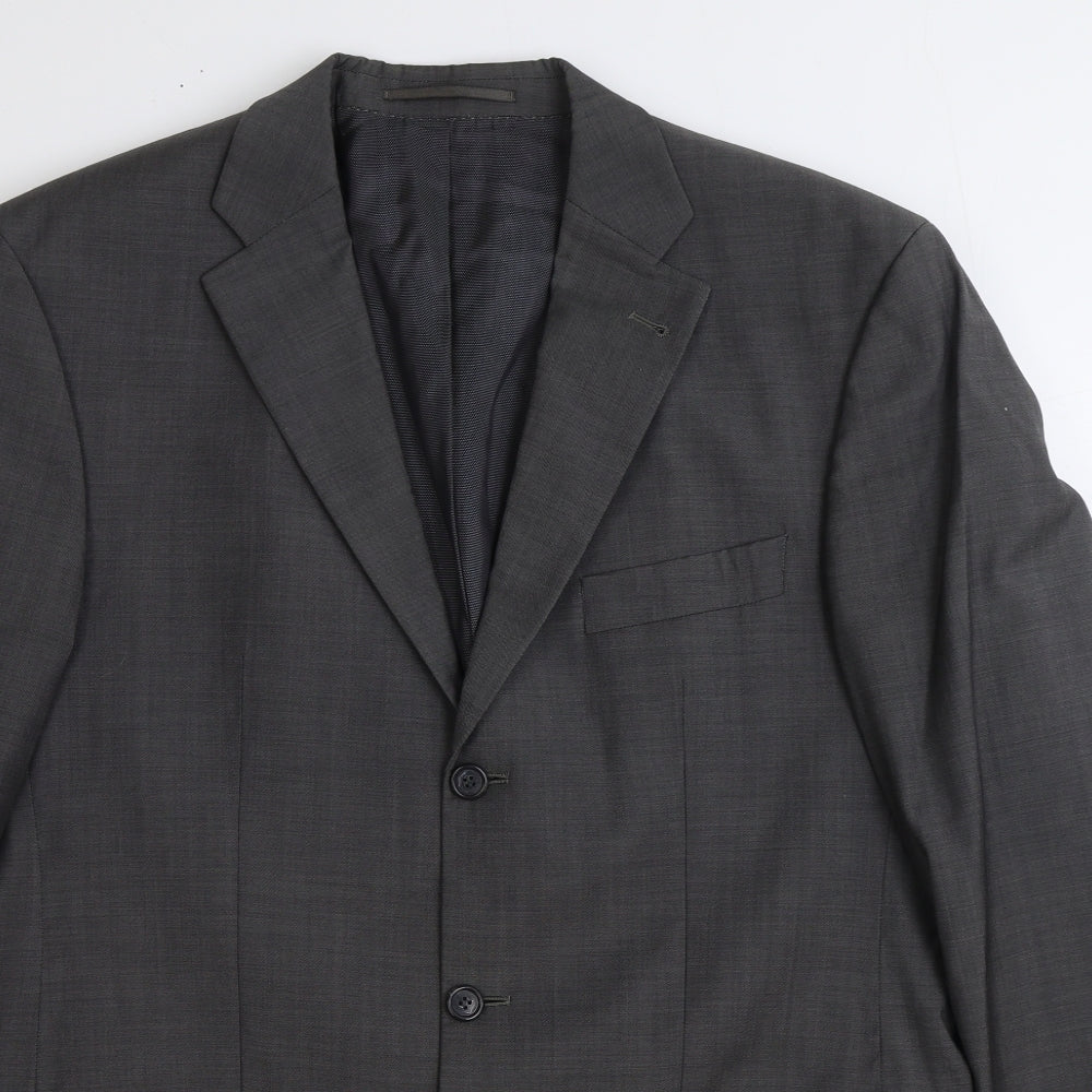 Lanificio Mens Grey Polyester Jacket Suit Jacket Size 42