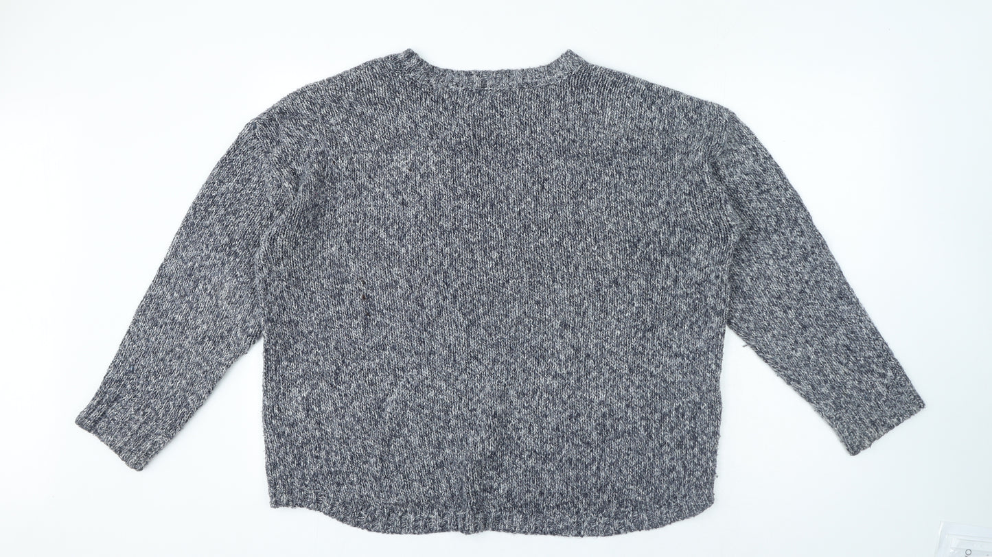 Primark Womens Blue Round Neck Cotton Pullover Jumper Size L