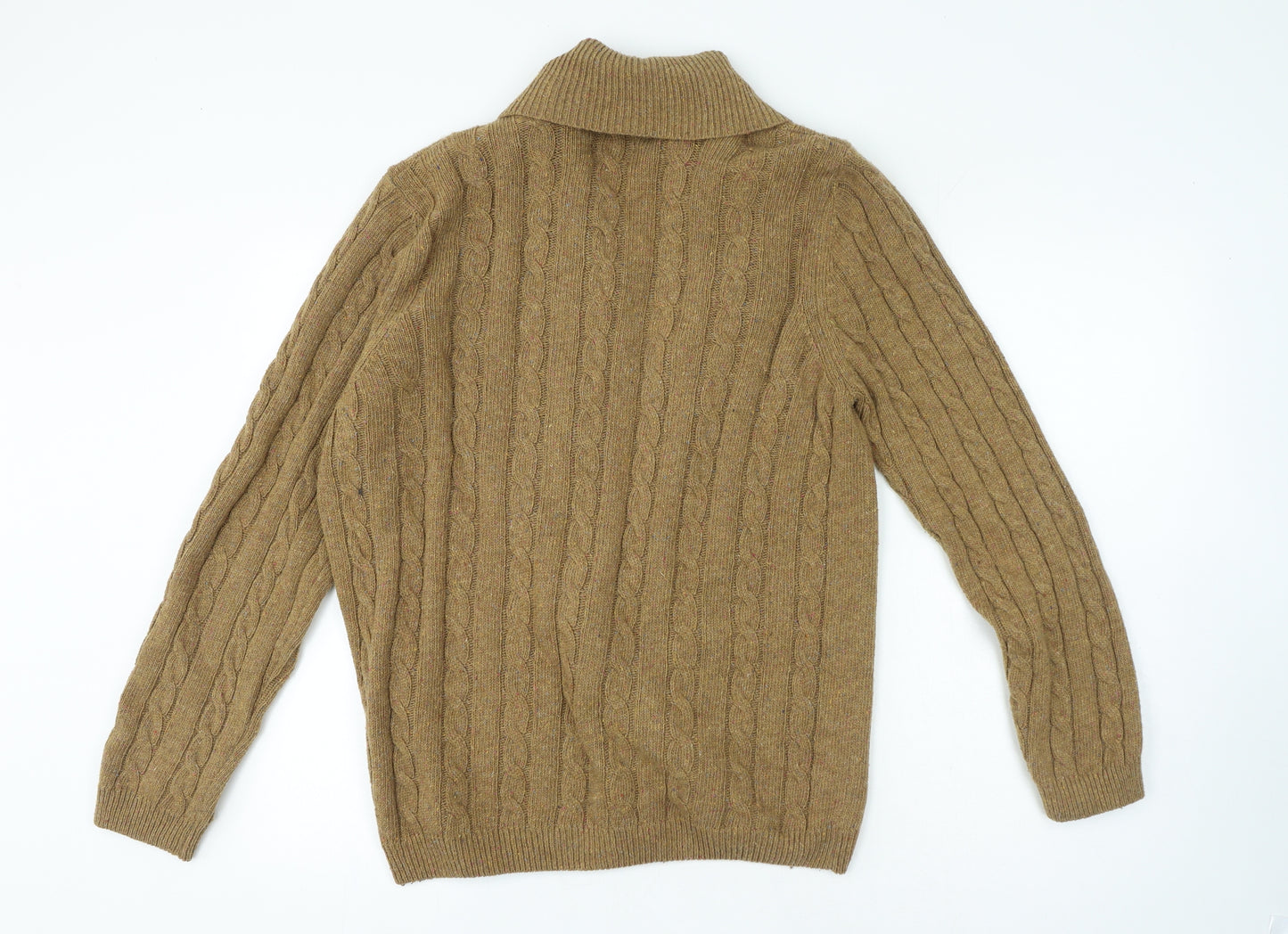 ASOS Womens Brown V-Neck Polyester Cardigan Jumper Size M