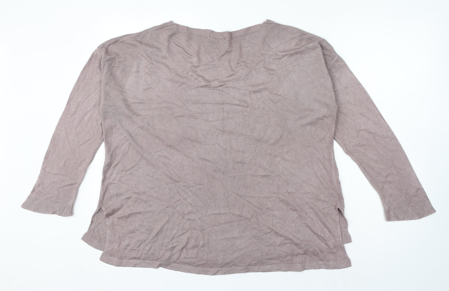 Vanessa Aexandra Womens Beige Modal Jersey T-Shirt Size M V-Neck - Rock N Love