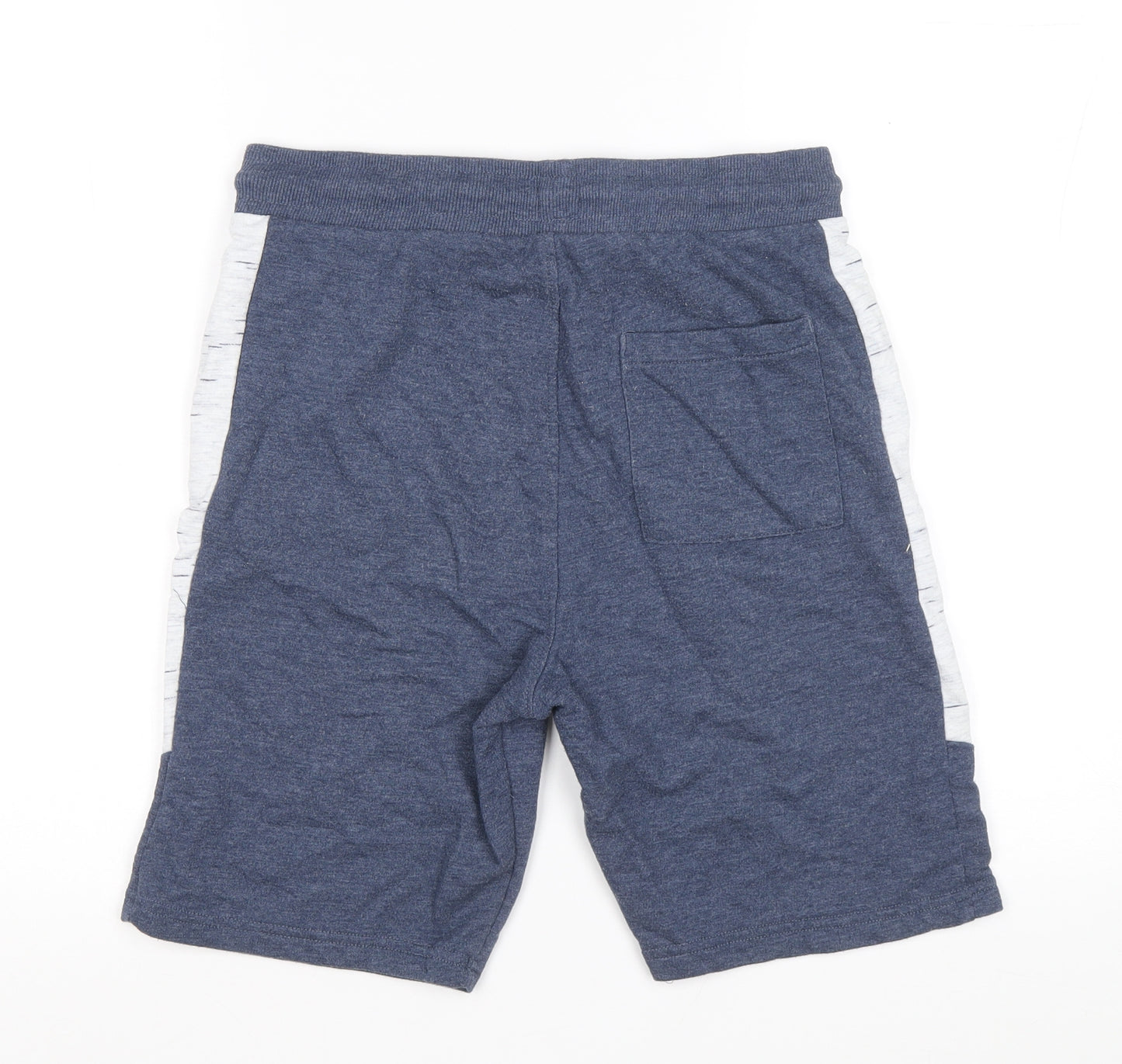 F&F Boys Blue Polyester Sweat Shorts Size 13-14 Years Regular Drawstring