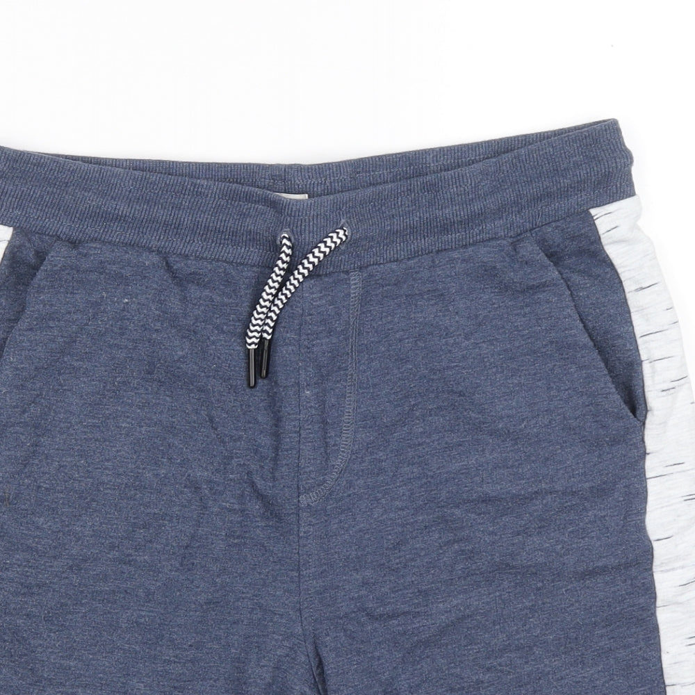 F&F Boys Blue Polyester Sweat Shorts Size 13-14 Years Regular Drawstring