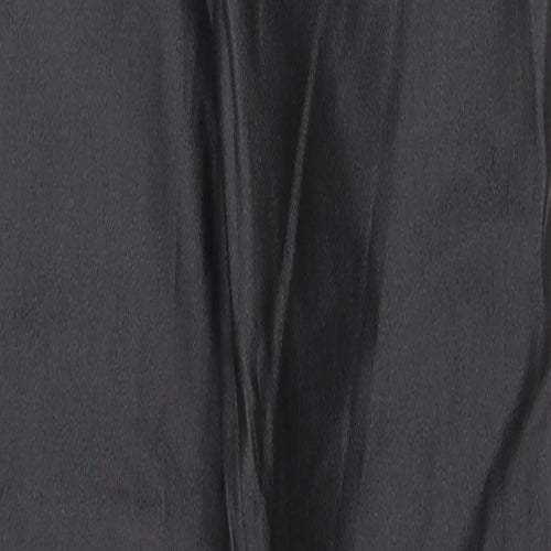 Quiz Womens Black Viscose Capri Trousers Size 12 L28.5 in Regular Zip