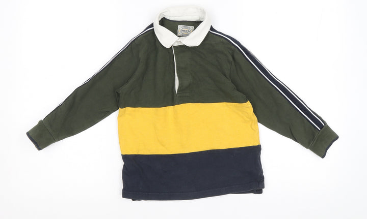 NEXT Boys Multicoloured Colourblock Cotton Pullover Casual Size 5 Years Collared Button