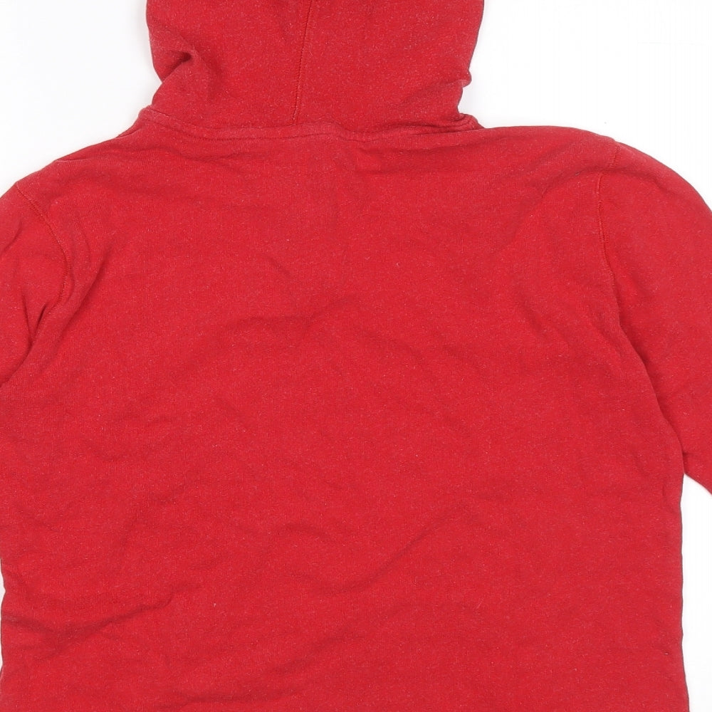 abercrombie kids Boys Red Cotton Pullover Hoodie Size 13-14 Years Pullover - Moose