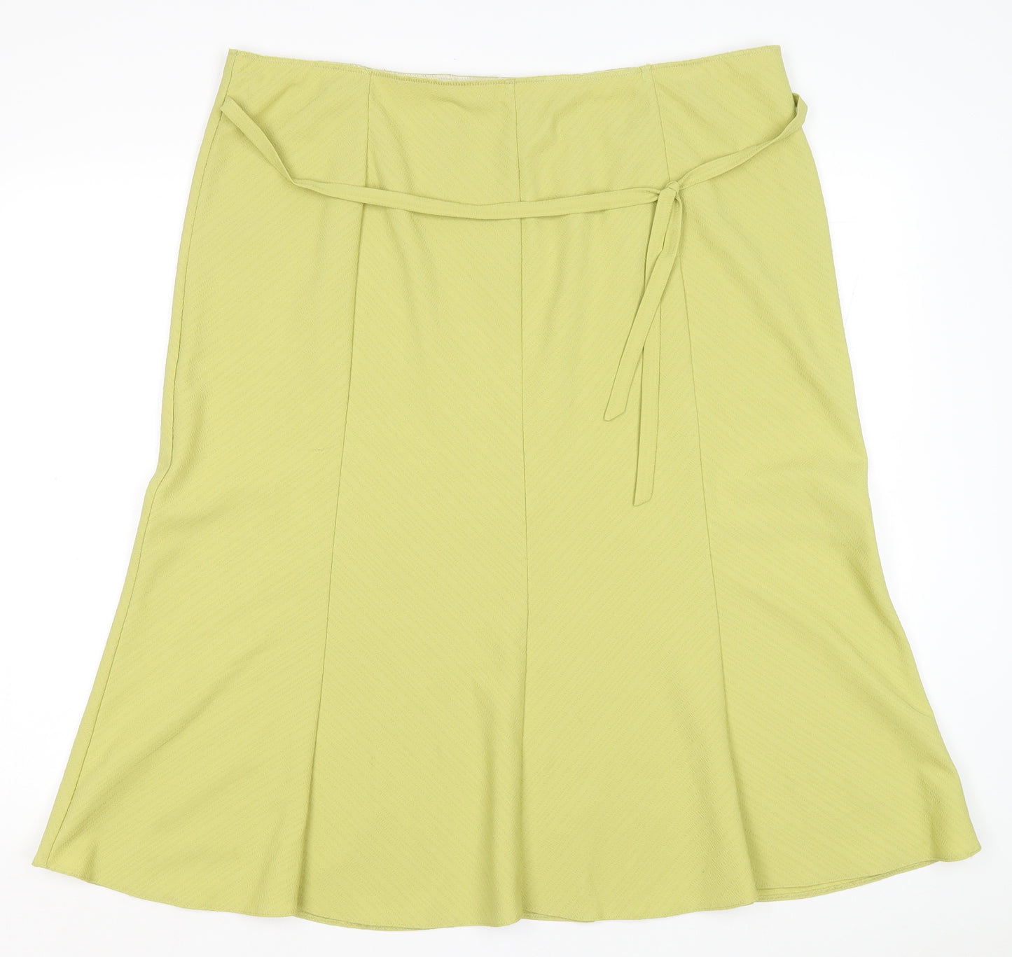 BM Womens Green Polyester Flare Skirt Size 20 Drawstring