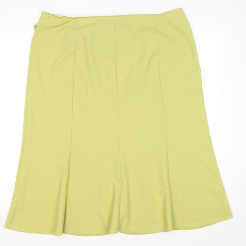 BM Womens Green Polyester Flare Skirt Size 20 Drawstring