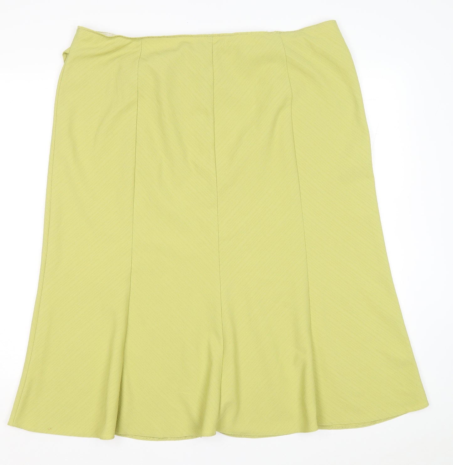 BM Womens Green Polyester Flare Skirt Size 20 Drawstring