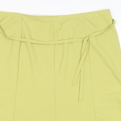 BM Womens Green Polyester Flare Skirt Size 20 Drawstring