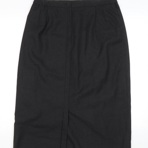 Hunter Carson Womens Grey Polyester Straight & Pencil Skirt Size 16 Zip