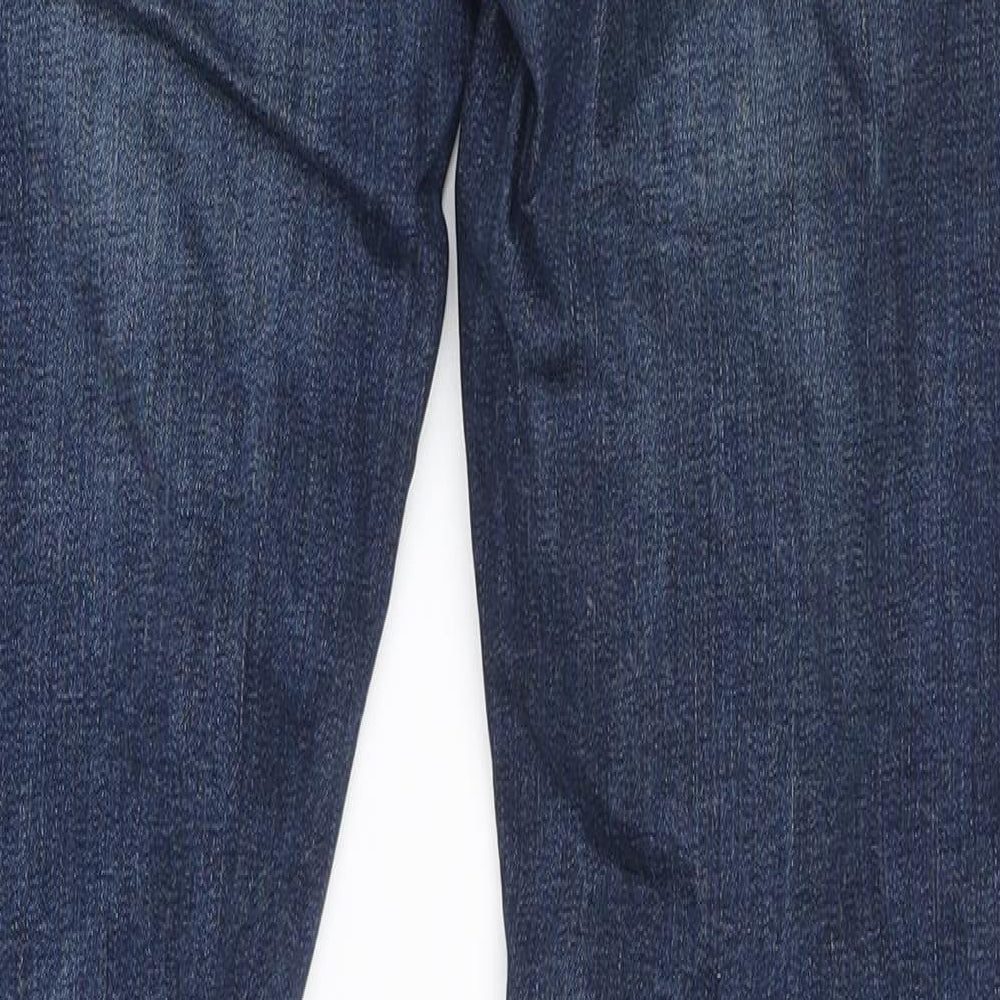 River Island Mens Black Cotton Skinny Jeans Size 32 L31 in Regular Zip