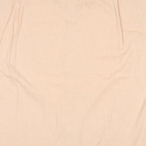 Debenhams Mens Pink Herringbone Cotton Button-Up Size 15.5 Collared Button