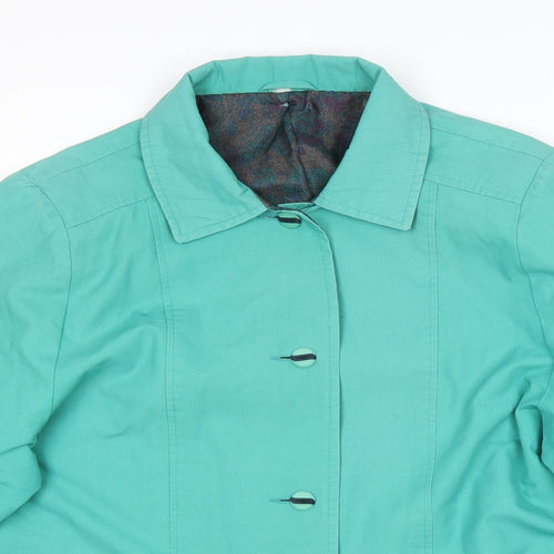 Preworn Womens Green Jacket Size M Button