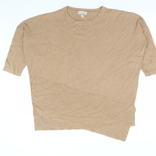 Phase Eight Womens Beige Round Neck Viscose Pullover Jumper Size S - Batwing