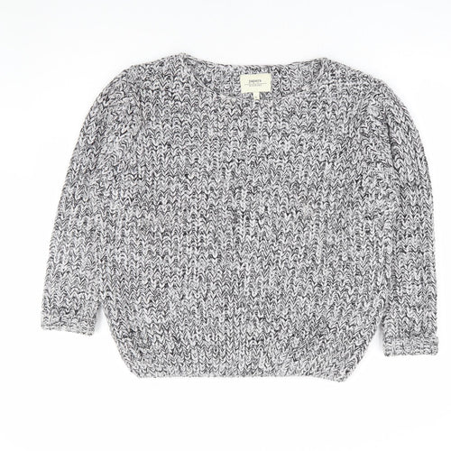 Papaya Womens Black Round Neck Acrylic Pullover Jumper Size L
