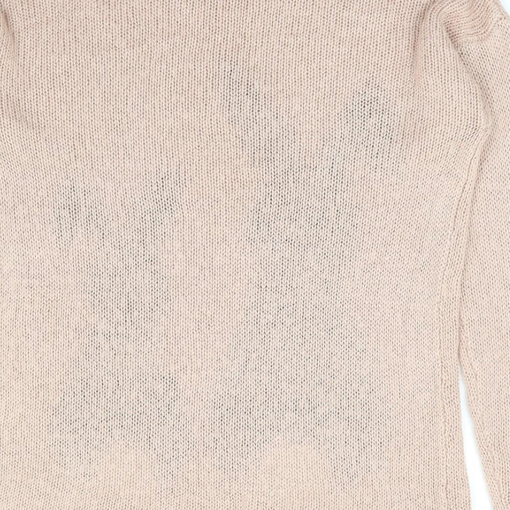 George Womens Pink Round Neck Acrylic Pullover Jumper Size 12 - Bunny
