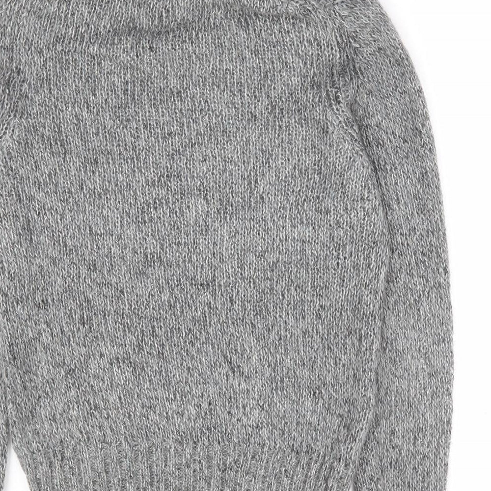 Marks and Spencer Womens Grey Roll Neck Polyamide Pullover Jumper Size 12