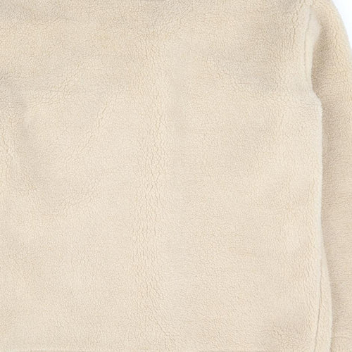 Primark Womens Beige Jacket Size 12 Button - Teddy Shacket