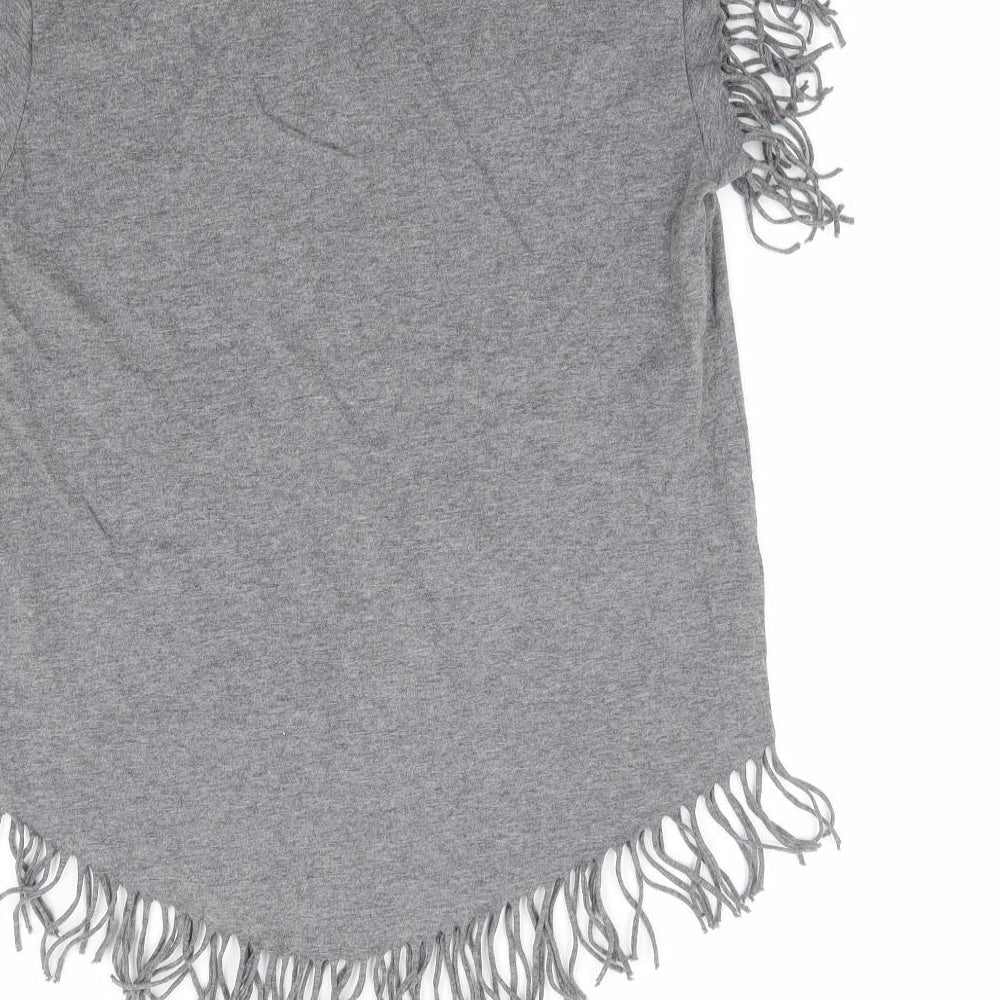 H&M Girls Grey 100% Cotton Basic Tank Size 15-16 Years Round Neck Pullover - Vacay Vibes