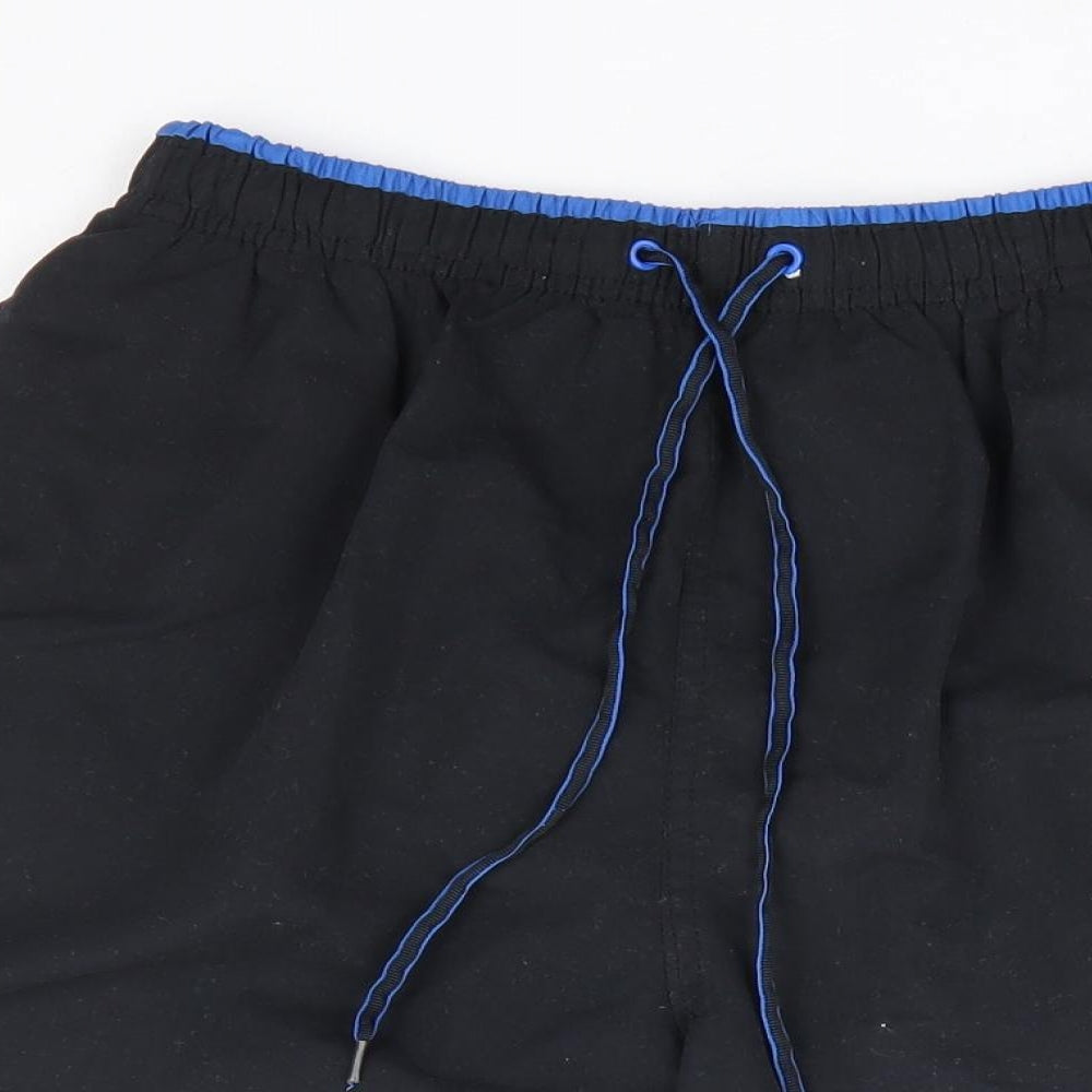 Primark Mens Black Polyester Athletic Shorts Size S L8 in Regular Drawstring - Swim Short