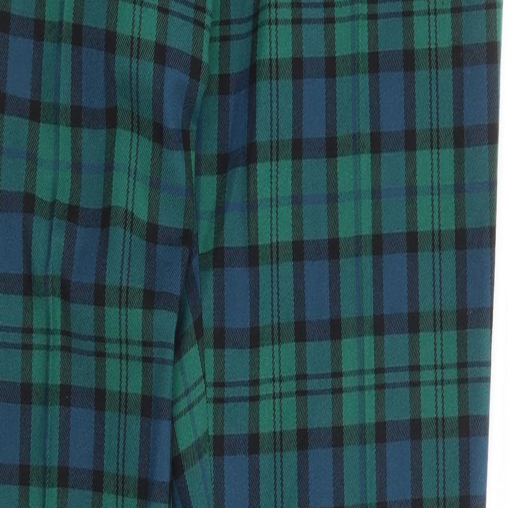 ASOS Mens Green Plaid Polyester 3 Piece Suit Size 36