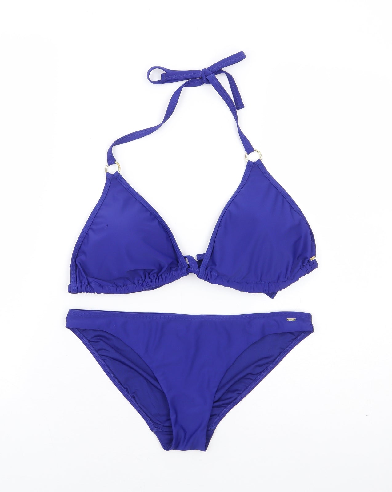 F&F Womens Blue Polyester Bikini Size 16 - Halter