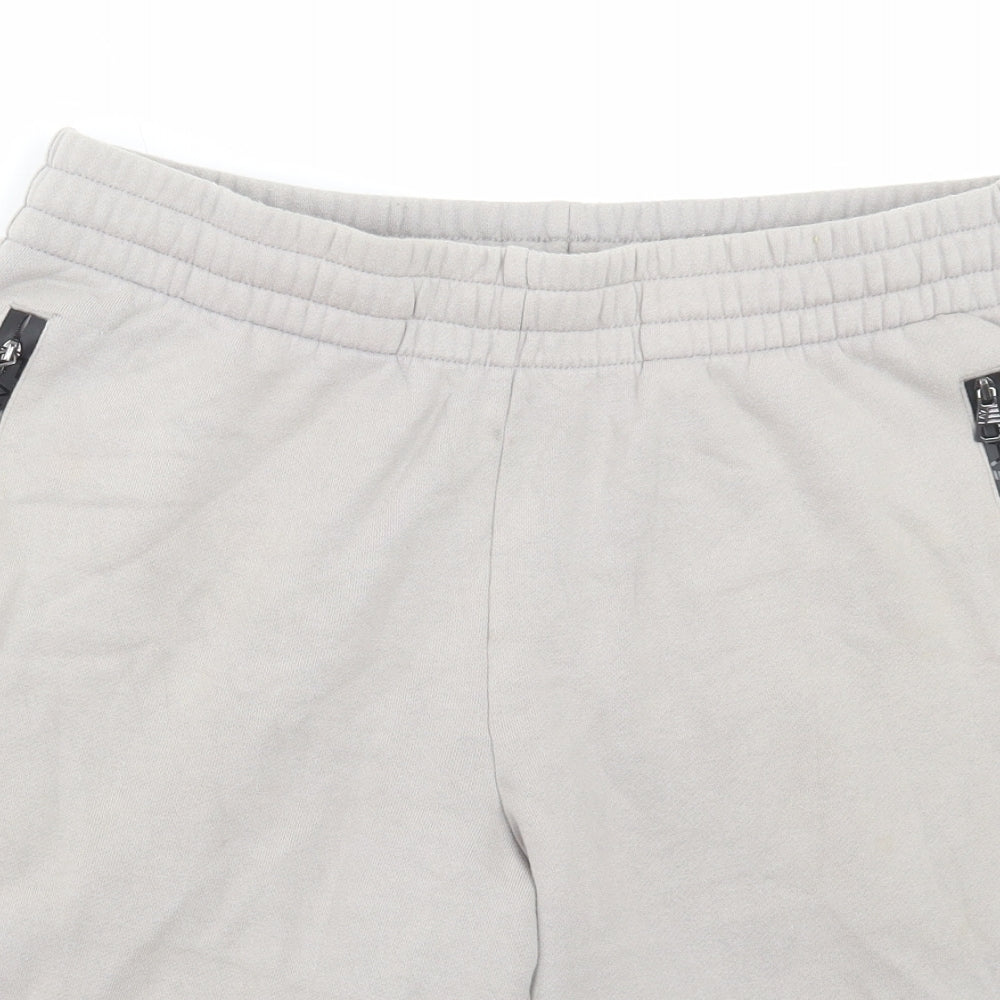 Emporio Armani Mens Grey Cotton Sweat Shorts Size M L10 in Regular Drawstring