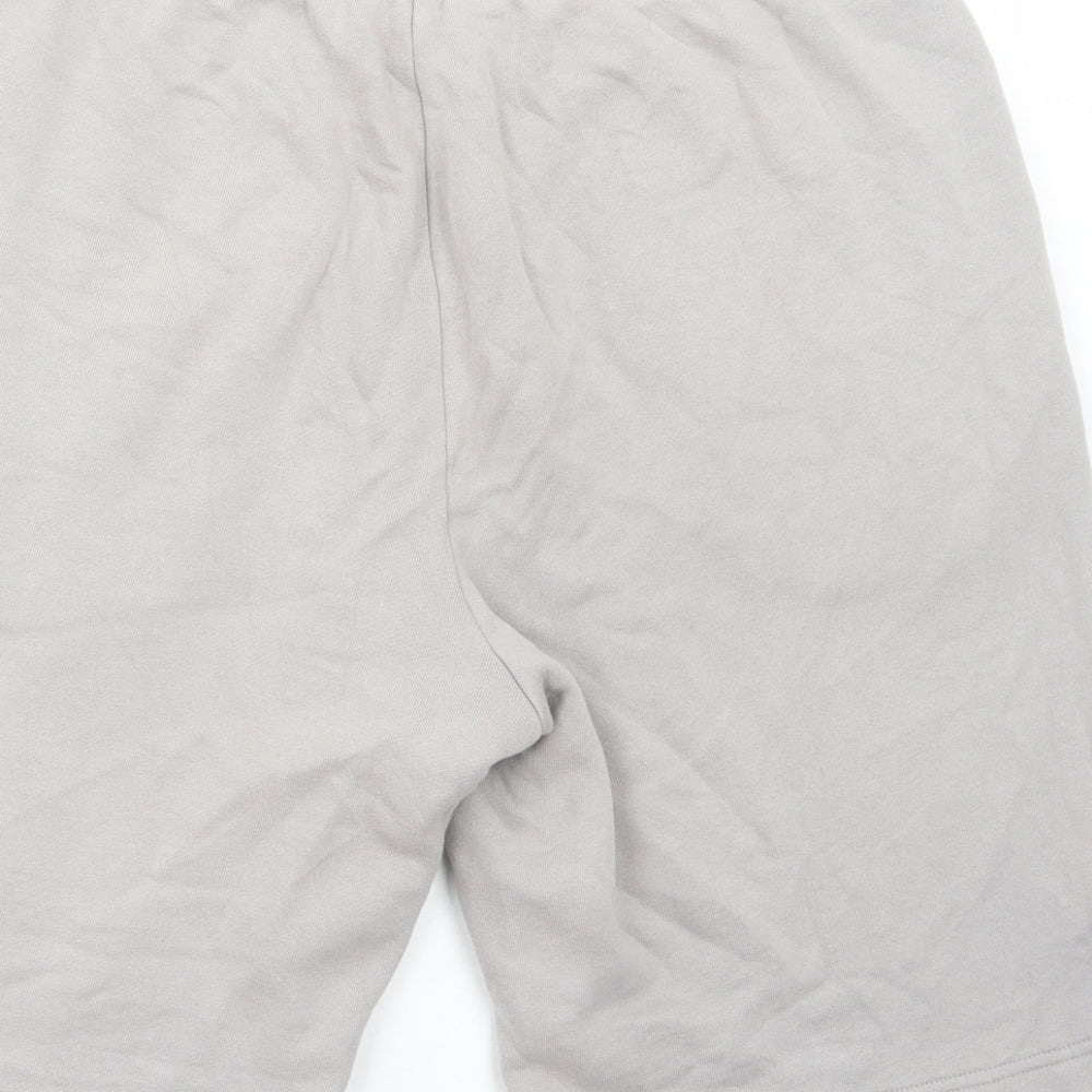Emporio Armani Mens Grey Cotton Sweat Shorts Size M L10 in Regular Drawstring