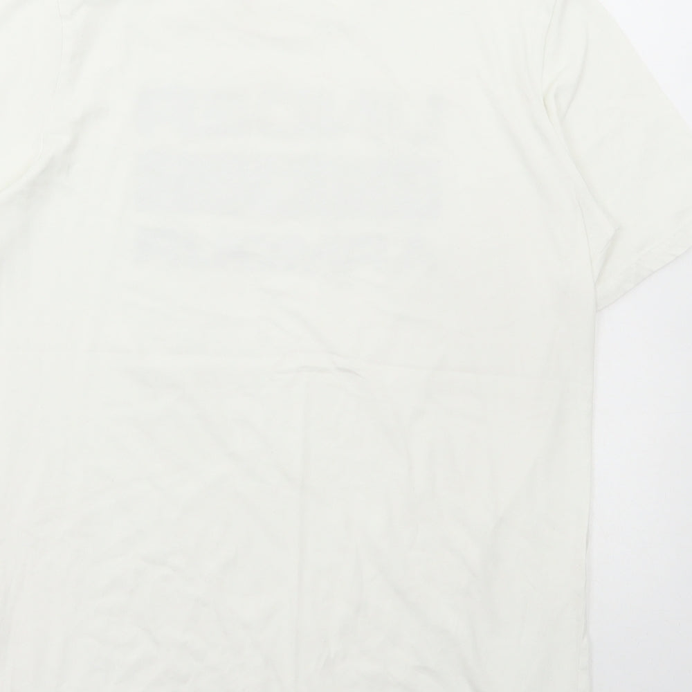 Under armour Mens White Polyester T-Shirt Size S Round Neck